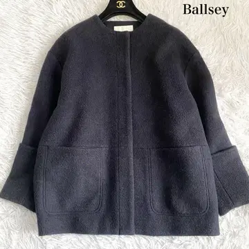 Ballsey 울 파일 밀드 더블 커프스 숏코트 34 사이즈