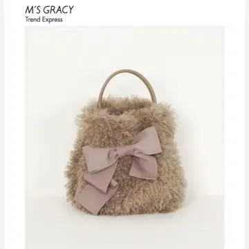 인조 모피 리본 토트백 23AW