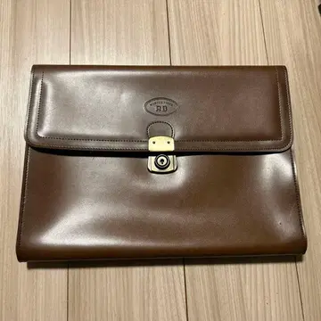 마스터피스 브라운 가죽 클러치백