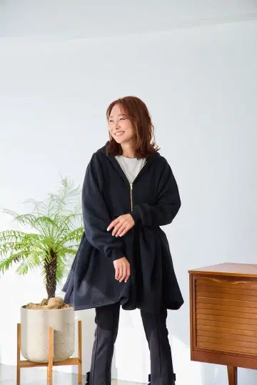 미사용 Myu 호박 후드티 롱 기장