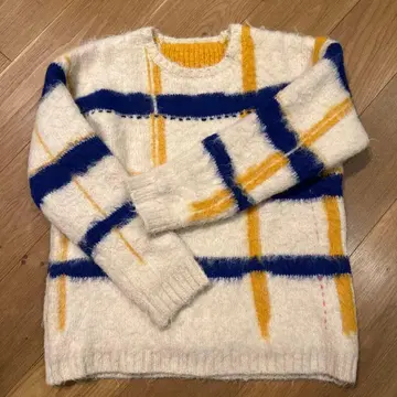 pamm 투명한 공기 체크 니트