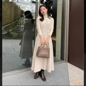 ZARA 페이크 스웨이드 오버롤 스커트