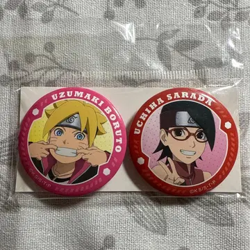 BORUTO 우즈마키 볼트 우치하 사스케 캔뱃지 세트