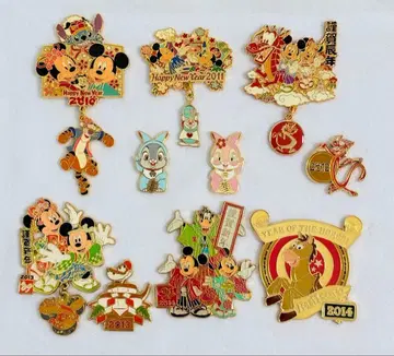 도쿄 디즈니 리조트 설날 핀 배지 4개