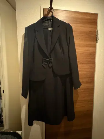 13호 블랙 원피스 정장 리본 포함 자켓