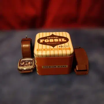 FOSSIL FS4810 브라운 천연 가죽 손목시계