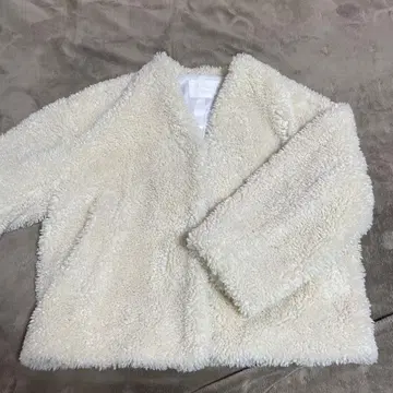 보르지 Ballsey 푸들 코트 36 화이트