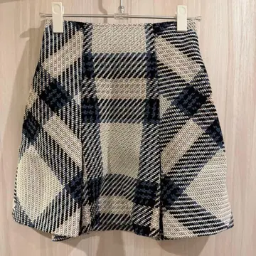 SNIDEL 체크 미니 스커트