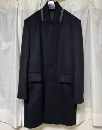 폴스미스 체스터 코트 롱 기장 안쪽 디자인 패턴 블랙