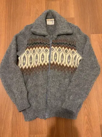 Caldwell 캐나다제 vintage 울 니트 가디건