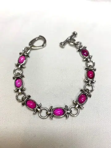 루비 실버 925 팔찌 새상품급 레어