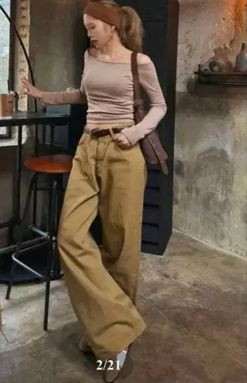 Nalm. 와이드 치노 팬츠