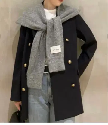 Mila Owen 후디니 니트 스톨 그레이