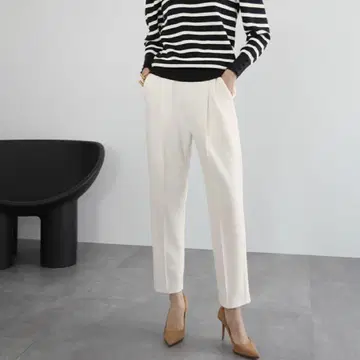 엘프 랭크 종이상자 원단 센터 턱 테이퍼드 팬츠