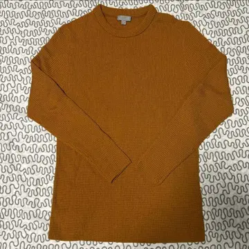 COS /코스/카노코 편직 (와플 편직) 긴팔 머스타드/니트 S 남성용