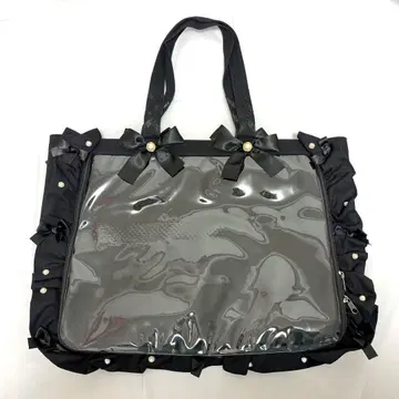 자카마트 A3 프릴 디자인 이타백용 토트백 블랙