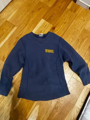 USMC V넥 맨투맨 네이비