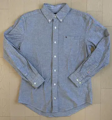 타미힐피거 옥스퍼드 셔츠 긴팔 남성용 S 블루이시 그레이