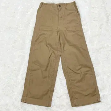 렙심 베이지 치노 팬츠 와이드 실루엣 [ M ] 여성용 면 혼방