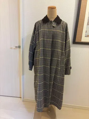 FREAK'S STORE 체크 무늬 스텐카라 코트