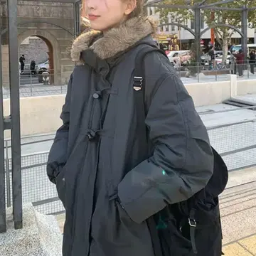 [새상품] 다크 그레이 롱 다운 코트