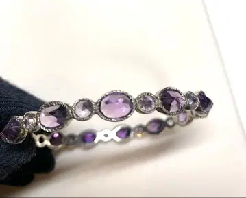 자수정 뱅글 실버 각인 없음 안지름 5.9cm