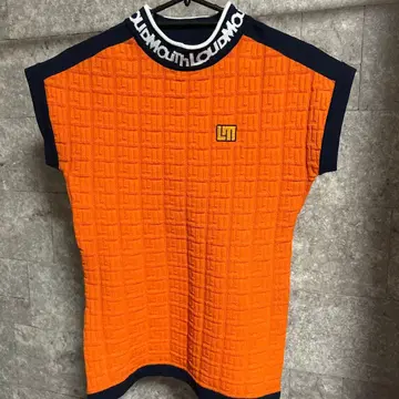 LOUD MOUTH 모크넥 반팔 니트 스웨터