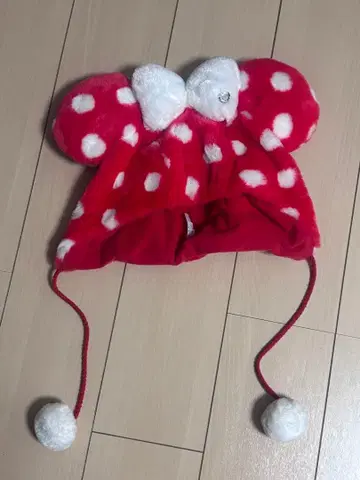 미니 마우스 팬캡 빨간색 도트