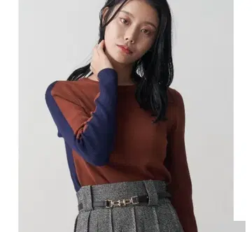 바이컬러 2WAY 리브 니트 스웨터 TONAL (토널)