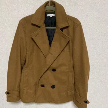 Nyhaus 브라운 더블 브레스트 피 코트 M