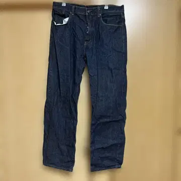 컬러풀 자수의 다크 데님 팬츠 36 사이즈