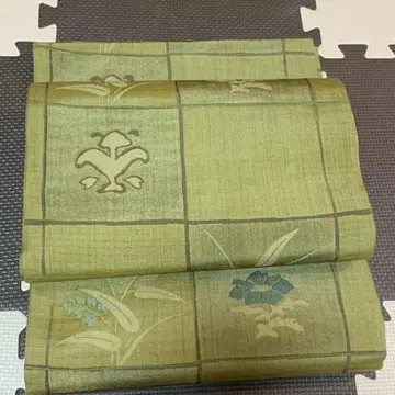 모스그린 꽃무늬 후쿠로 오비