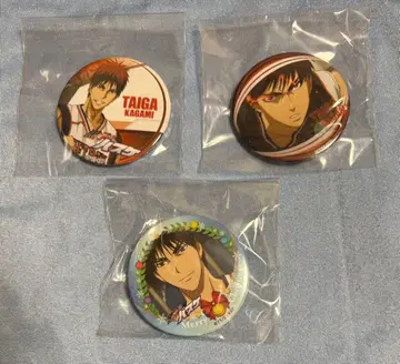 쿠로코의 농구 프리롤 캔뱃지 카가미 타이가 3개 세트