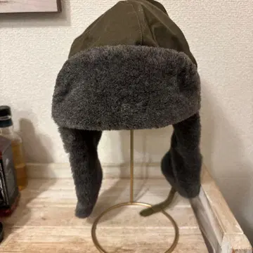 올리브 그린 플라이트 캡 귀도리 포함