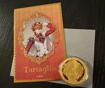 원신 페스티벌 FES 우체국 엽서 기념 코인 타르탈리아 (번호 포함)