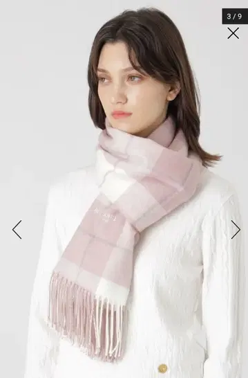 BLUE LABEL 핑크 계열 체크 스톨