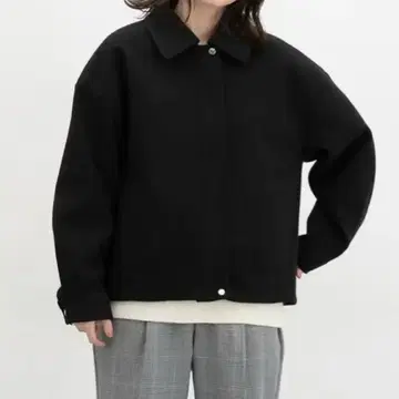 허니즈 카라 부착 블루종