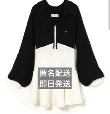 Tess blouse mini dress black