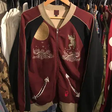 산마루이치 산마루이치 맨투맨 스카잔 개구리 일본풍 패턴 자수