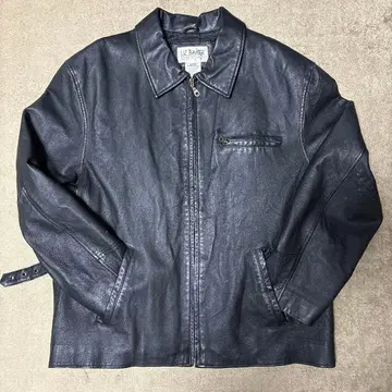 LIZ BARKER 블랙 가죽 자켓 XL