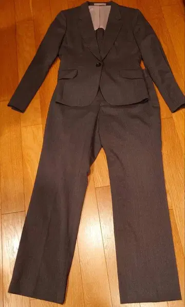 그레이 체크 무늬 비즈니스 정장 수트 셋업 상하의