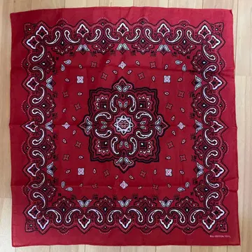 70s 80s USA제 반다나 레드 빨간색 페이즐리