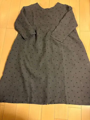 SM2 린넨 커피콩 자수 전후 착용 원피스