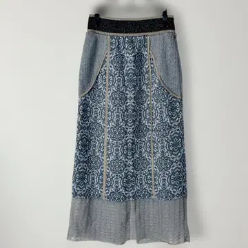 퍼블릭 도쿄 시어 라메 JQ 니트 스커트/워셔블 프리 사이즈