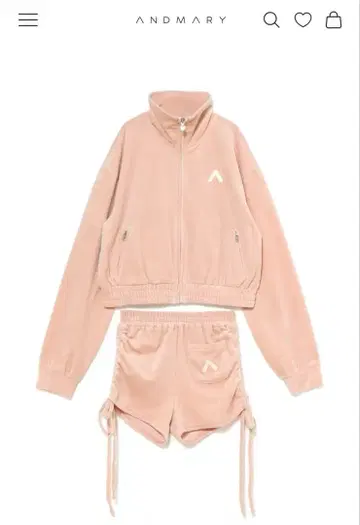 andmary 케이티 트랙 저지 세트업 핑크