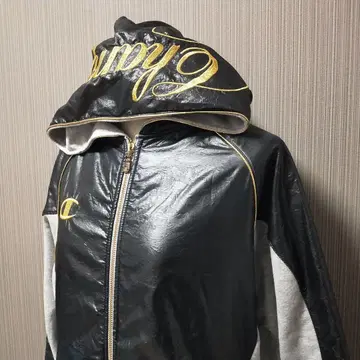 Champion 골드 자수 후드티 L 사이즈