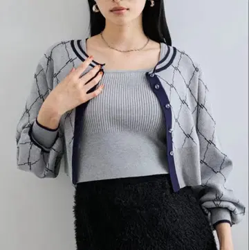 VIS 모노그램 니트 앙상블