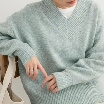 URBAN RESEARCH DOORS 멜란지 V넥 니트