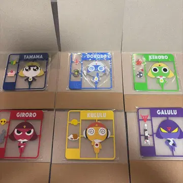 개구리 중사 케로로 클리어 러버 코스터 2종 전 6종 세트