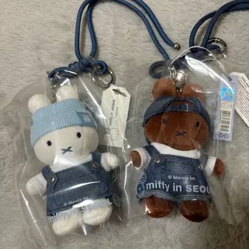 한국 한정판 미피 데님 키링